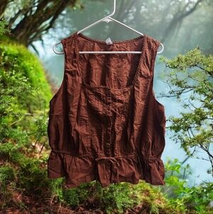 Old Navy Brown Sleeveless Blouse